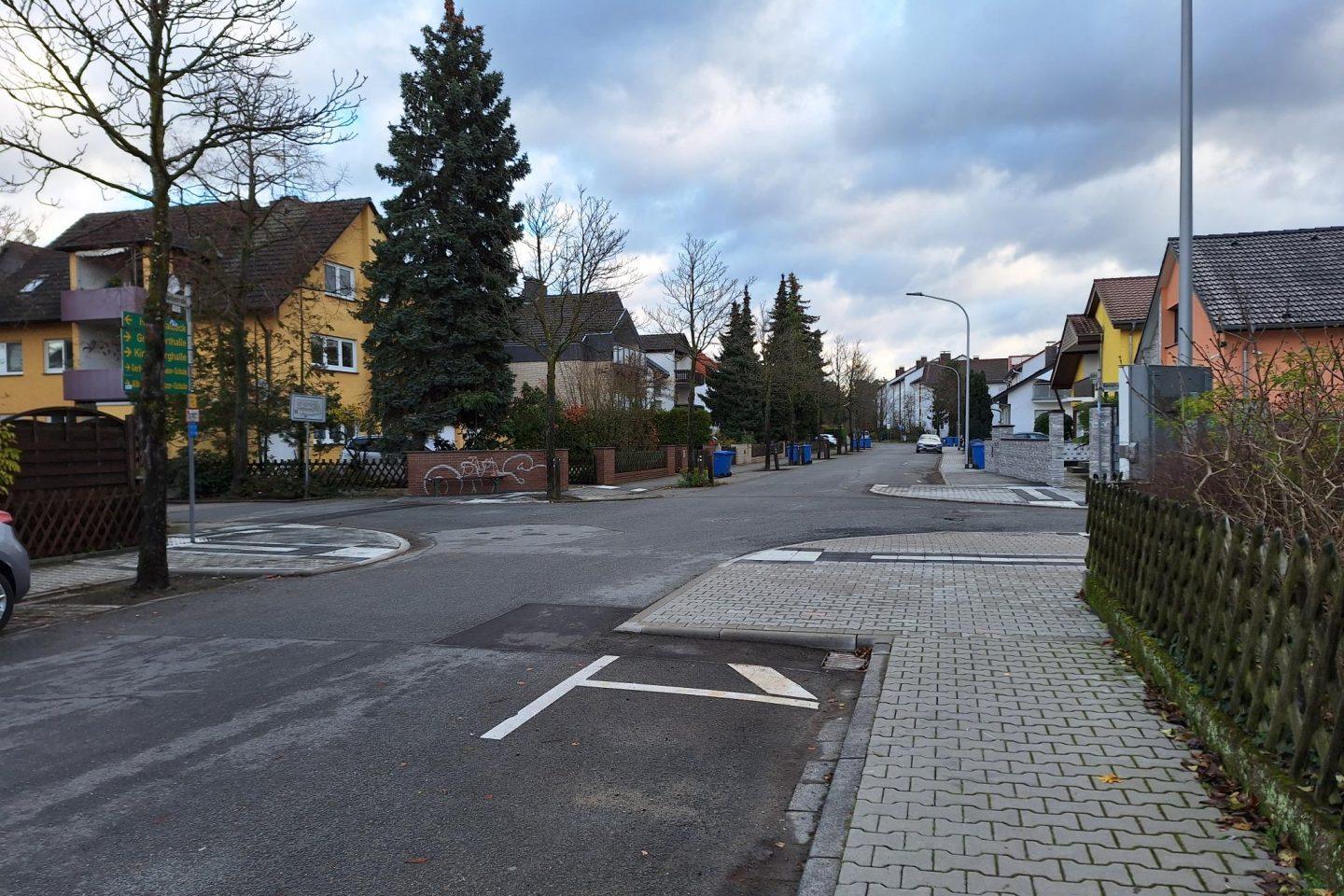 Fahrradstrasse Ecke Kantstrasse. Foto: Stadt Griesheim